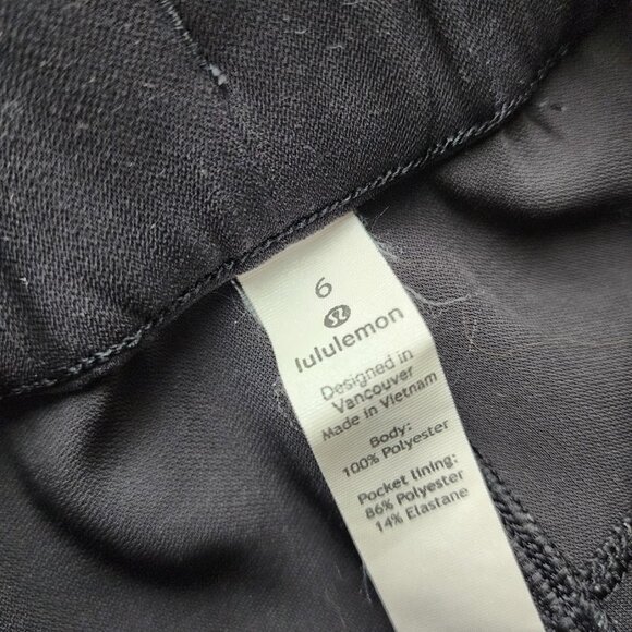 LULULEMON On the Fly Black Woven Drawstring Shorts W7AFBS Travel wear in black 6 - Picture 5 of 6